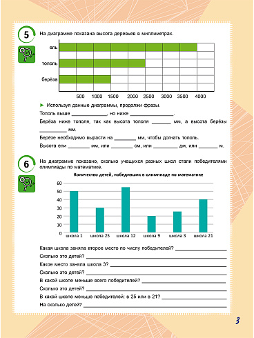 Математика. Работа с информацией. Тренажёр для школьников. 4 класс 