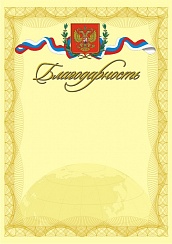 Благодарность. А4 (с золотым теснением) + CD шаблон
