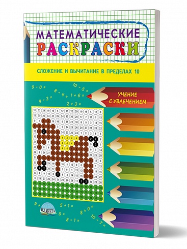 Математические раскраски. Сложение и вычитание в пределах 10