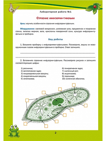 Лабораторный практикум. Биология 7 класс. Тетрадь для обучающихся